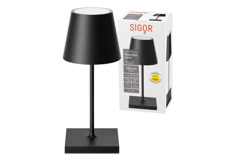 SIGOR LED Tischleuchte Akku-Tischleuchte, Dimmbar, 1 LED Platine, 2.700 K / 2.200 K von SIGOR