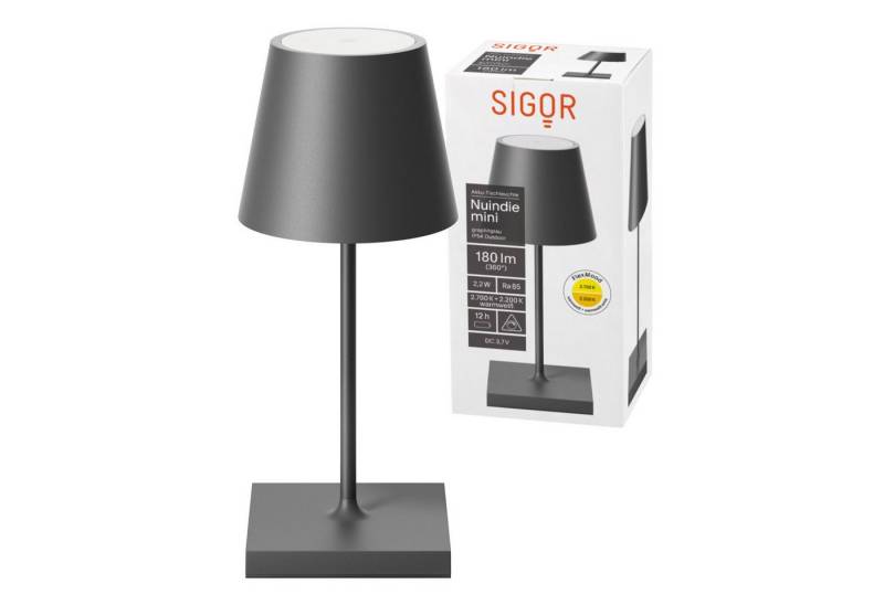 SIGOR LED Tischleuchte Akku-Tischleuchte, Dimmbar, 1 LED Platine, 2.700 K / 2.200 K von SIGOR