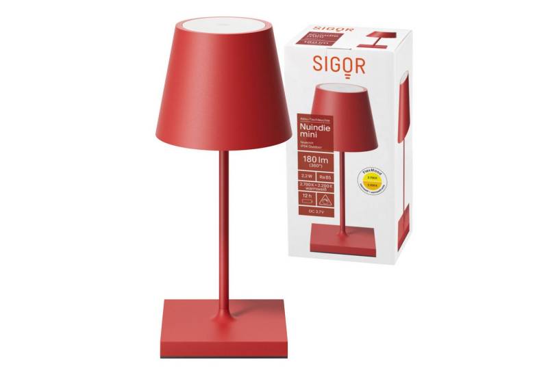 SIGOR LED Tischleuchte Akku-Tischleuchte, Dimmbar, 1 LED Platine, 2.700 K / 2.200 K von SIGOR