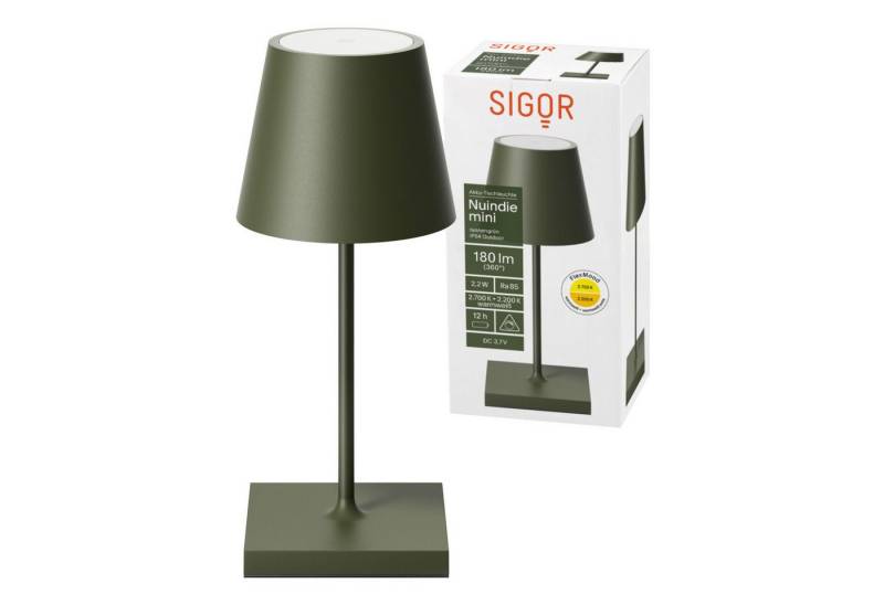 SIGOR LED Tischleuchte Akku-Tischleuchte, Dimmbar, 1 LED Platine, 2.700 K / 2.200 K von SIGOR