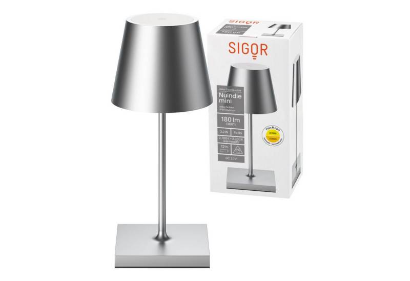 SIGOR LED Tischleuchte Akku-Tischleuchte, Dimmbar, 1 LED Platine, 2.700 K / 2.200 K von SIGOR