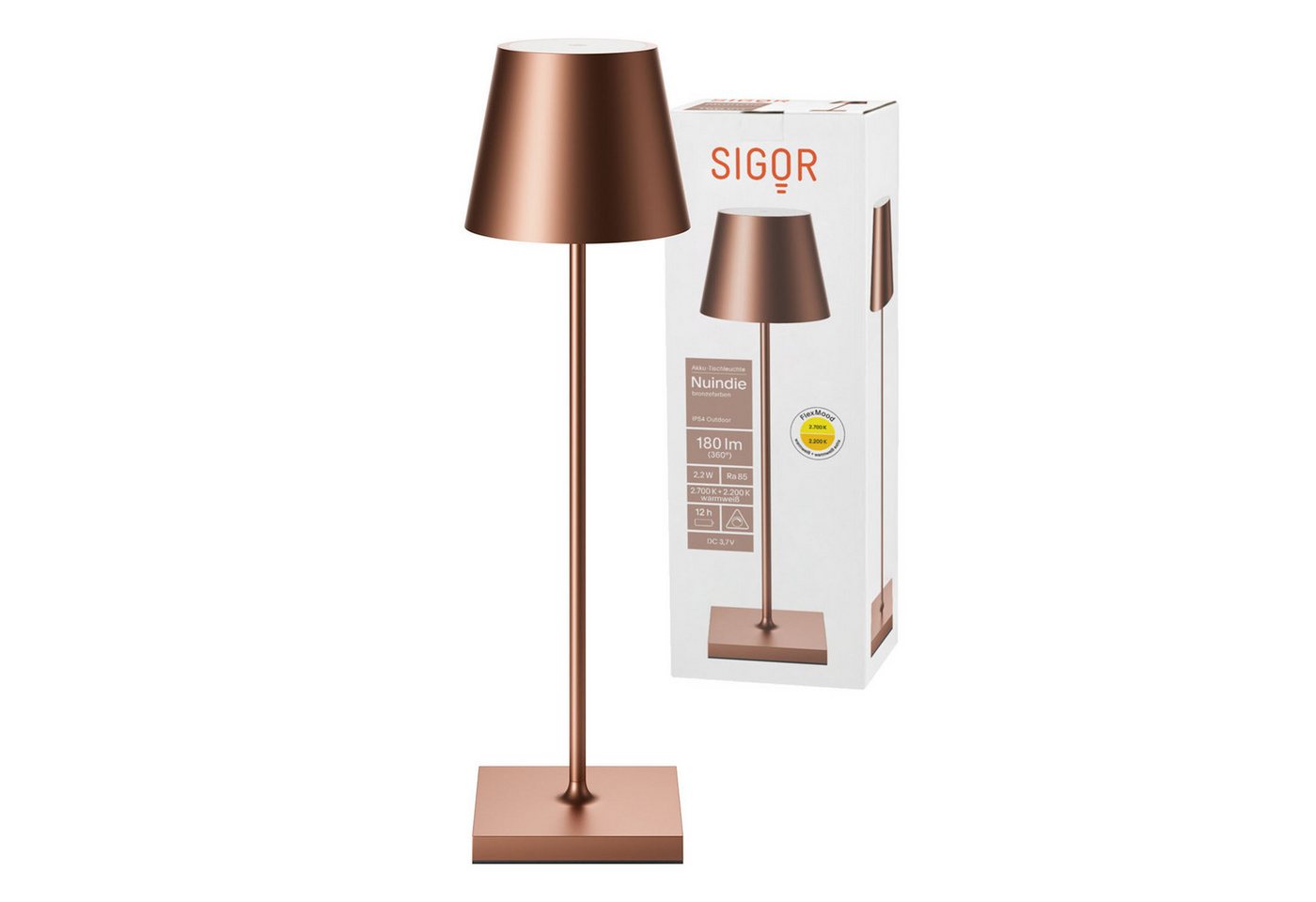 SIGOR LED Tischleuchte Akku-Tischleuchte, Dimmbar, LED fest integriert, 2700/2200 K SIGOR LED Tischleuchte Akku-Tischleuchte, Dimmbar, LED fest integriert, 2700/2200 K von SIGOR