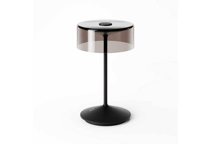 SIGOR LED Tischleuchte Stilvolle Numotion Akku-Tischampe mit Glasschirm, LED fest integriert, Warmweiß, Extra Warmweiß, kabellos von SIGOR
