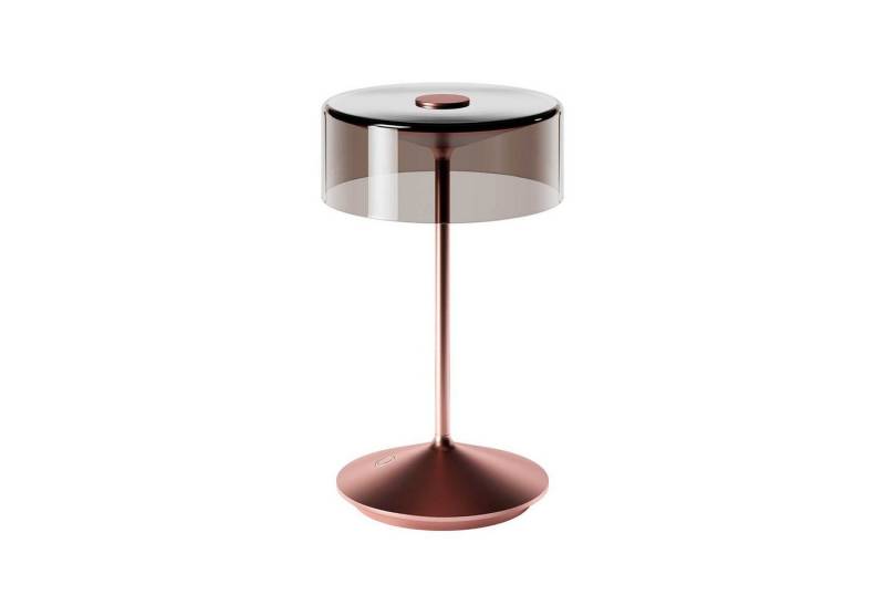 SIGOR LED Tischleuchte Stilvolle Numotion Akku-Tischampe mit Glasschirm, LED fest integriert, Warmweiß, Extra Warmweiß, kabellos von SIGOR