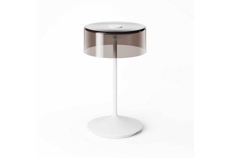 SIGOR LED Tischleuchte Stilvolle Numotion Akku-Tischampe mit Glasschirm, LED fest integriert, Warmweiß, Extra Warmweiß, kabellos von SIGOR