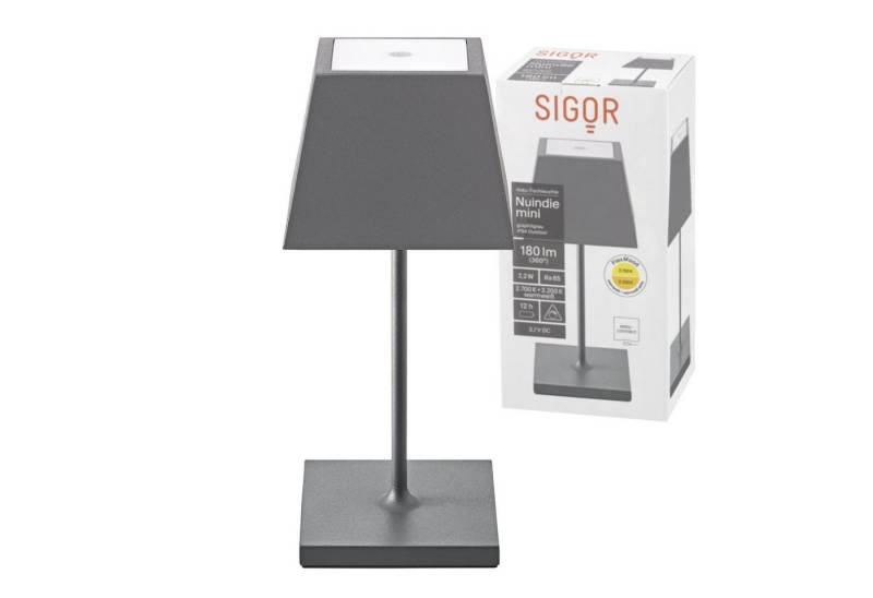 SIGOR LED Tischleuchte Tischleuchte NUINDIE Mini Graphitgrau eckig, Dimmbar, 1 LED Platine, 2700 SIGOR LED Tischleuchte Tischleuchte NUINDIE Mini Graphitgrau eckig, Dimmbar, 1 LED Platine, 2700 von SIGOR