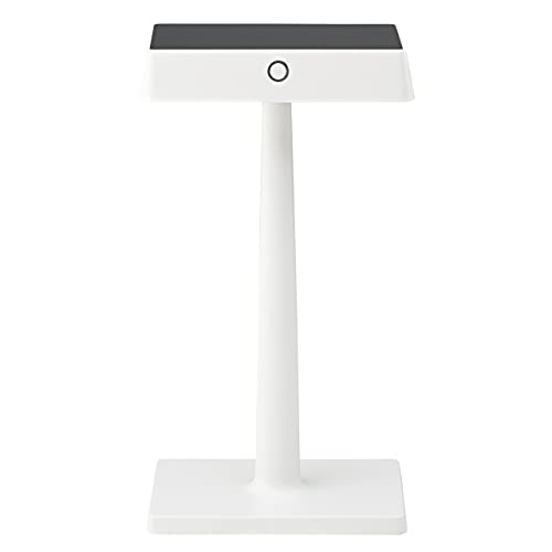 SIGOR Nucharge - Dimmbare LED Akku-Tischlampe Indoor & Outdoor - IP54 spritzwassergeschützt - Drahtlose Ladefunktion für Smartphones - 12h Leuchtdauer, weiß von SIGOR