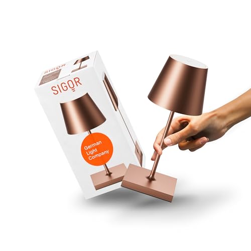 SIGOR Nuindie 2.0 mini - Dimmbare kleine LED Akku-Tischlampe Indoor & Outdoor, IP54 spritzwassergeschützt, Höhe 25 cm, aufladbar mit USB-C, 12 h Leuchtdauer, bronzefarben SIGOR Nuindie 2.0 mini - Dimmbare kleine LED Akku-Tischlampe Indoor & Outdoor, IP54 spritzwassergeschützt, Höhe 25 cm, aufladbar mit USB-C, 12 h Leuchtdauer, bronzefarben von SIGOR