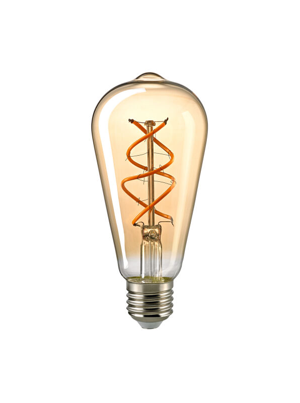 Sigor 4,5W Curved Rustika gold 1800K dimmbar Deko Leuchtmittel von SIGOR