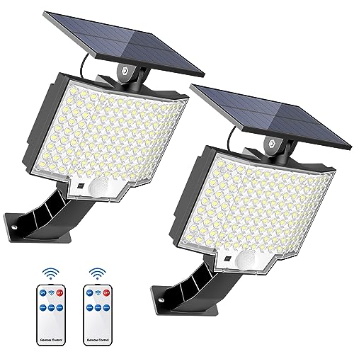 Solarlampen für Außen, Solar Lampe Outdoor 126LED/3 Modes Solarlampe Solar Strahler mit Bewegungsmelder Aussen Solar für Garten, Veranda, Straße, IP67 Wasserdicht, 210° Beleuchtungswinkel (2 Stück) von SIGRILL