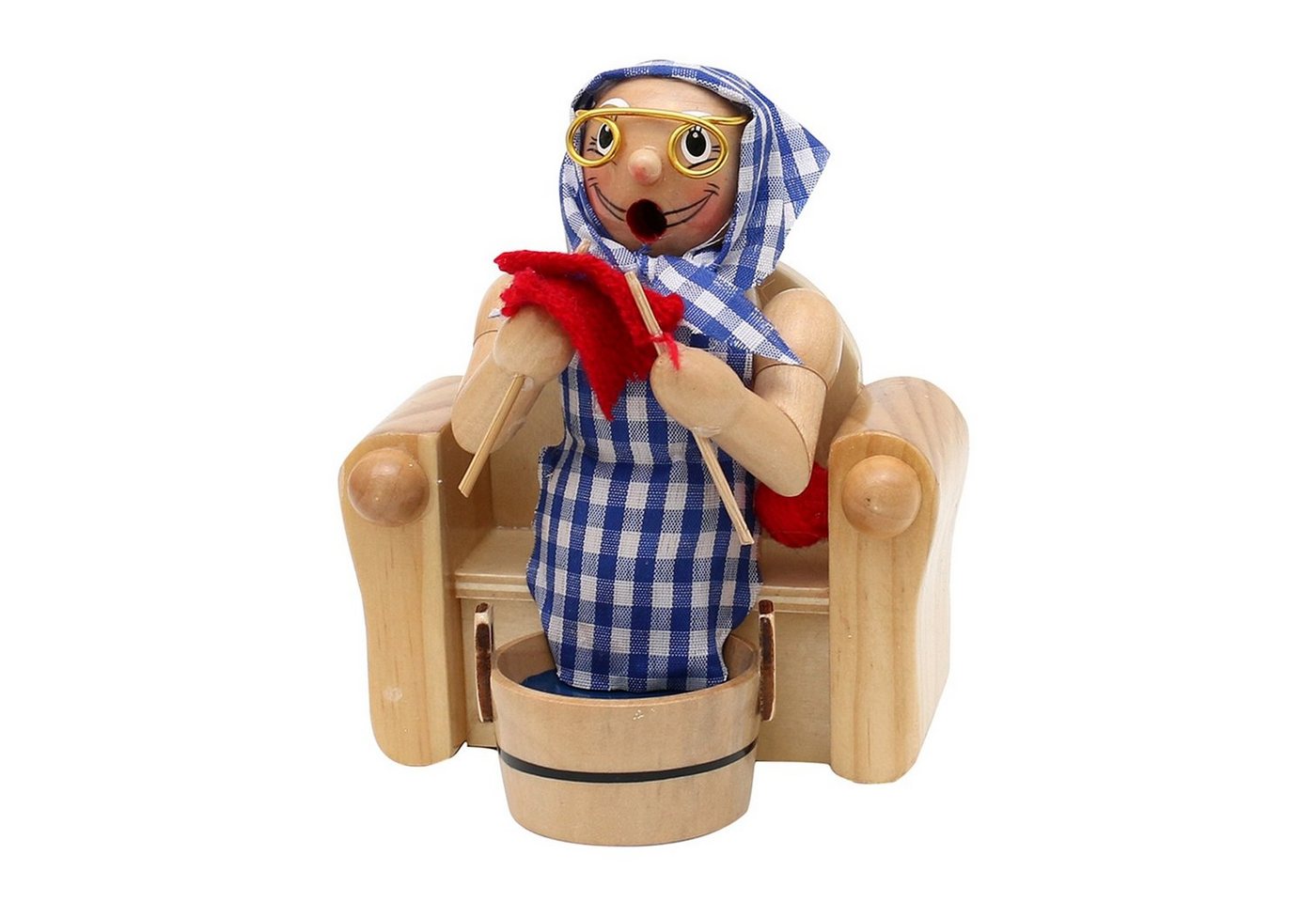 SIGRO Räuchermännchen Holz Räucherfrau Oma im Sessel mit Fußbad, (1 St) von SIGRO