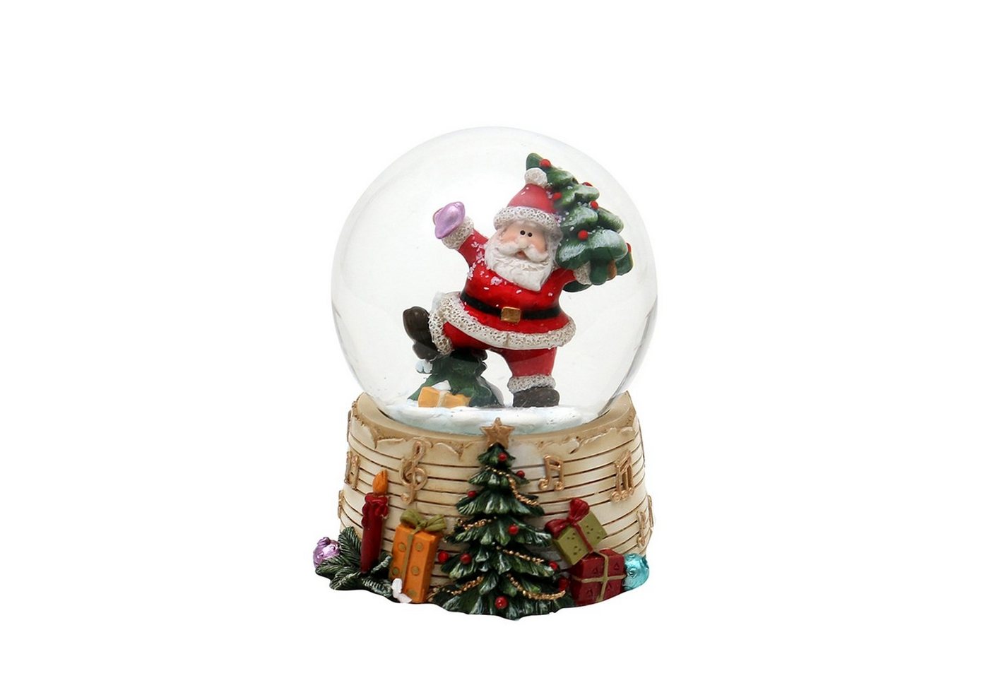 SIGRO Weihnachtsfigur Schneekugel, 2-fach sortiert, 1 Stück (Stück, 1 St., 1 Schneekugel fröhlicher Weihnachtsmann mit Geschenken)" von SIGRO