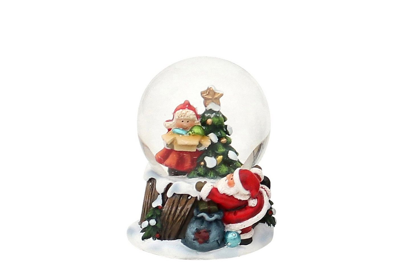 SIGRO Weihnachtsfigur Schneekugel, 2-fach sortiert, 1 Stück (Stück, 1 St., 1 Schneekugel Kind am Tannebaum)" von SIGRO