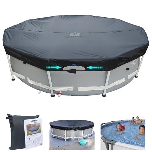 SIHAIAN 24 Ft Pool Cover 420D Round Above Ground Pool Cover Easy Installation Round Pool Cover Protector, Hydrophobic Pool Cover Waterproof, Windproof, UV and Weather Resistant Pool Cover SIHAIAN 24 Ft Pool Cover 420D Round Above Ground Pool Cover Easy Installation Round Pool Cover Protector, Hydrophobic Pool Cover Waterproof, Windproof, UV and Weather Resistant Pool Cover von SIHAIAN