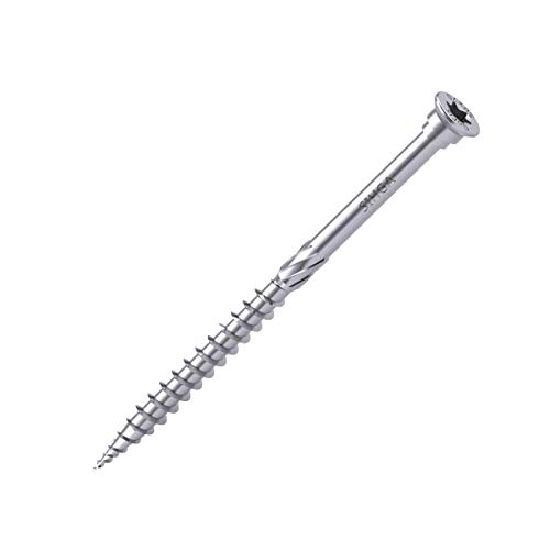 L-GoFix® MS 6 mm Ø Edelstahlschraube - Terrassenschrauben - befestigt alle Hölzer, auch Hart- und Thermohölzer auf Holz (6,0 x 160 mm - 100 Stück) von SIHGA