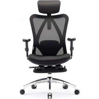 SIHOO Bürostuhl Ergonomischer Schreibtischstuhl, Drehstuhl hat Verstellbarer Lordosenstütze, Kopfstütze und Armlehne, Höhenverstellung und von SIHOO