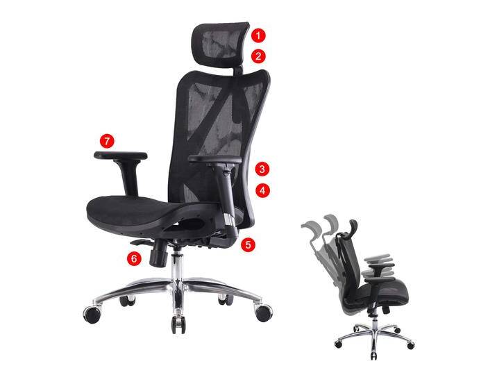 SIHOO Bürostuhl Schreibtischstuhl, ergonomisch, verstellbare Armlehne, 150kg belastbar Bezug schwarz, Gestell schwarz SIHOO Bürostuhl Schreibtischstuhl, ergonomisch, verstellbare Armlehne, 150kg belastbar Bezug schwarz, Gestell schwarz von SIHOO