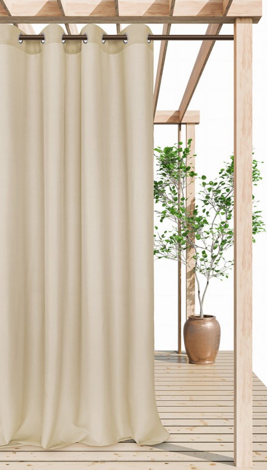 SIIN Outdoorgardine Taupe Wasserdichter Terrassenvorhang von SIIN