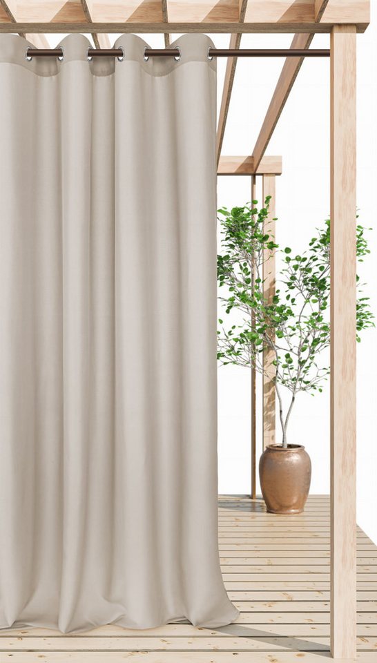 SIIN Outdoorgardine Taupe Wasserdichter Terrassenvorhang von SIIN