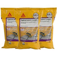 3er-Set Fugenmörtel für Fliesen mit großer Breite 2 bis 20mm CG2W Sika Sika Ceram Joint Large - Grau - 4kg - Gris von SIKA