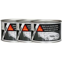 3er-Set Kunststoffreparatur-Spachtelmasse Sika mrp Plastic - Grau - 500ml - Gris von SIKA