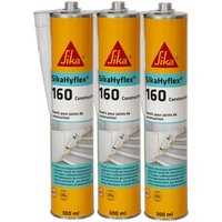 Sika - 3er-Set Hyflex 160 Construction - Beige - 300ml - Dichtungsmittel für Betonfassaden und Mauerwerk - Beige von SIKA