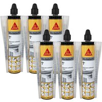 Sika - 6er-Set Anchorfix-1 Plus chemische Schnellversiegelungsharze - Steinton - 300ml - Ton pierre von SIKA