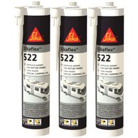 SIKA Sikaflex 522 Caravan - Weiss - 300ml - 3er Set Sikaflex Spachtelkleber - Blanc von SIKA