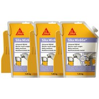 Set aus 3 mischfertigen Reparaturmörteln Sika Mix & Go - Grau - 1,25kg - Gris von SIKA