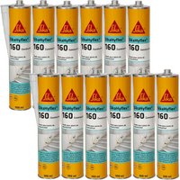 Set von 12 Spachtelmassen für Betonfassaden und Mauerwerk Sika Sika Hyflex 160 Construction - Beige - 300ml - Beige von SIKA