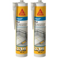 Sika - 2er Set sil Pool Silikon Versiegelung - Transparent - 300ml - Transparent von SIKA