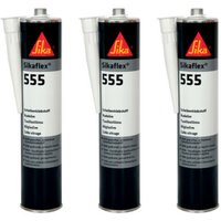 Sika - 3er-Set Fensterkleber flex 555 - Schwarz - 300ml - Noir von SIKA