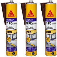 Sika - 3er-Set Klebedichtmasse flex 11 fc+ Evolution - Braun - 300ml - Marron von SIKA