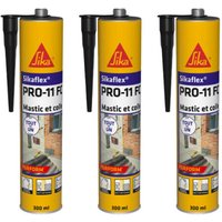 Sika - 3er-Set Klebedichtmasse flex pro 11 fc Purform - Schwarz - 300ml - 659664 - Noir von SIKA