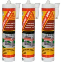 Sika - 3er-Set Kleber für die Montage von kleinen Steingrills Colle bbq - Hellbeige - 500g von SIKA