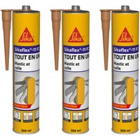 Sika - 3er-Set Mehrzweck-Klebedichtmasse flex 11 fc Purform - Beige - 300 ml von SIKA