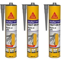 3er-Set Mehrzweck-Klebedichtmasse Sika Sika flex 11 fc Purform - Betongrau - 300 ml von SIKA