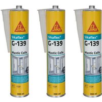 Sika - 3er-Set flex g 139 schnellhärtender Klebemörtel - Weiß - 300ml - Blanc von SIKA