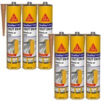 Sika - 6er-Set Mehrzweck-Klebedichtmasse flex 11 fc Purform - Beige - 300 ml - Beige von SIKA