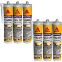 Sika - 6er-Set flex-142 Crystal clear Kittkleber - Transparent - 290 ml von SIKA