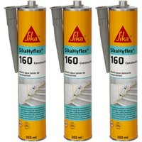 Sika - Hyflex 160 Construction - Betongrau - 300ml - 3er-Set Dichtstoffe für Betonfassaden und Mauerwerk - Gris béton von SIKA