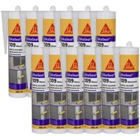 Sika - Packung mit 12 Silikonkitten seal 109 Carpentry - Transparent - 300ml - Transparent von SIKA