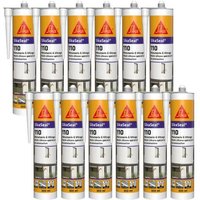 Sika - Set von 12 Silikon-Dichtungsmitteln Seal 110 Schreinerei & Verglasung - Weiß pvc - 300ml Sika - Set von 12 Silikon-Dichtungsmitteln Seal 110 Schreinerei & Verglasung - Weiß pvc - 300ml von SIKA