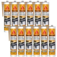 Sika - Set von 12 Silikondichtstoffen seal-185 Schreinerei - Steinbeige - 300ml von SIKA