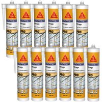 Sika - Set von 12 elastischen Silikondichtstoffen seal-162 Verglasung - Weiß - 300ml Sika - Set von 12 elastischen Silikondichtstoffen seal-162 Verglasung - Weiß - 300ml von SIKA