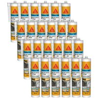 Sika - Set von 24 Silikon-Dichtstoffen seal-180 Bad & Fliesen - Weiß - 300ml - Blanc von SIKA