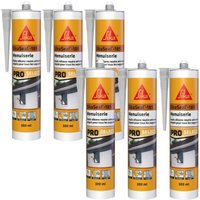 Sika - Set von 6 Silikon-Dichtungsmitteln seal-185 Schreinerei - Weiß pvc - 300ml - Blanc von SIKA