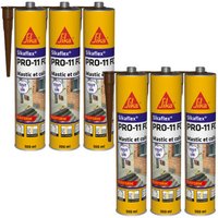 Sika - flex pro 11 fc Purform Klebedichtmasse 6er-Set - Braun - 300ml - Marron von SIKA