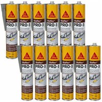 Flex pro 3 Selbstverlaufende Spachtelmasse 12er-Set - Betongrau - 300ml - Gris - Sika von SIKA