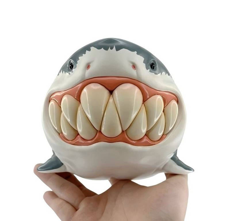 SIKAINI Dekoobjekt Lustige Hai-Figur mit großem Grinsen (Vielseitige Dekoration Perfekt zum Verschenken), Einzigartiges Design Hochwertiges Harzmaterial von SIKAINI